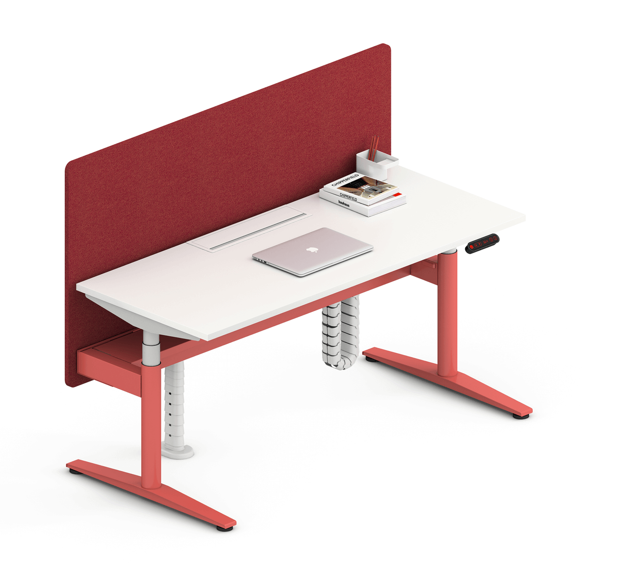 ratio workstation in red colour