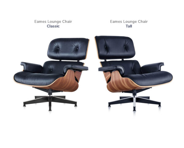 Herman Miller eames lounge chair tall and classic size difference