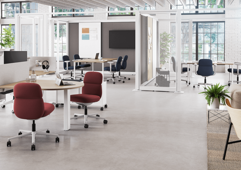 modern office design with ergonomic furniture