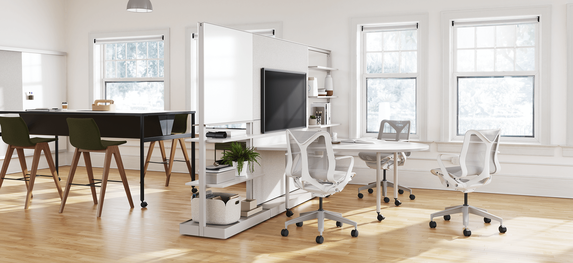 OE1 Herman Miller collection in a white office
