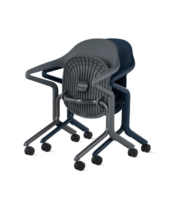 two stacked flux nesting chairs