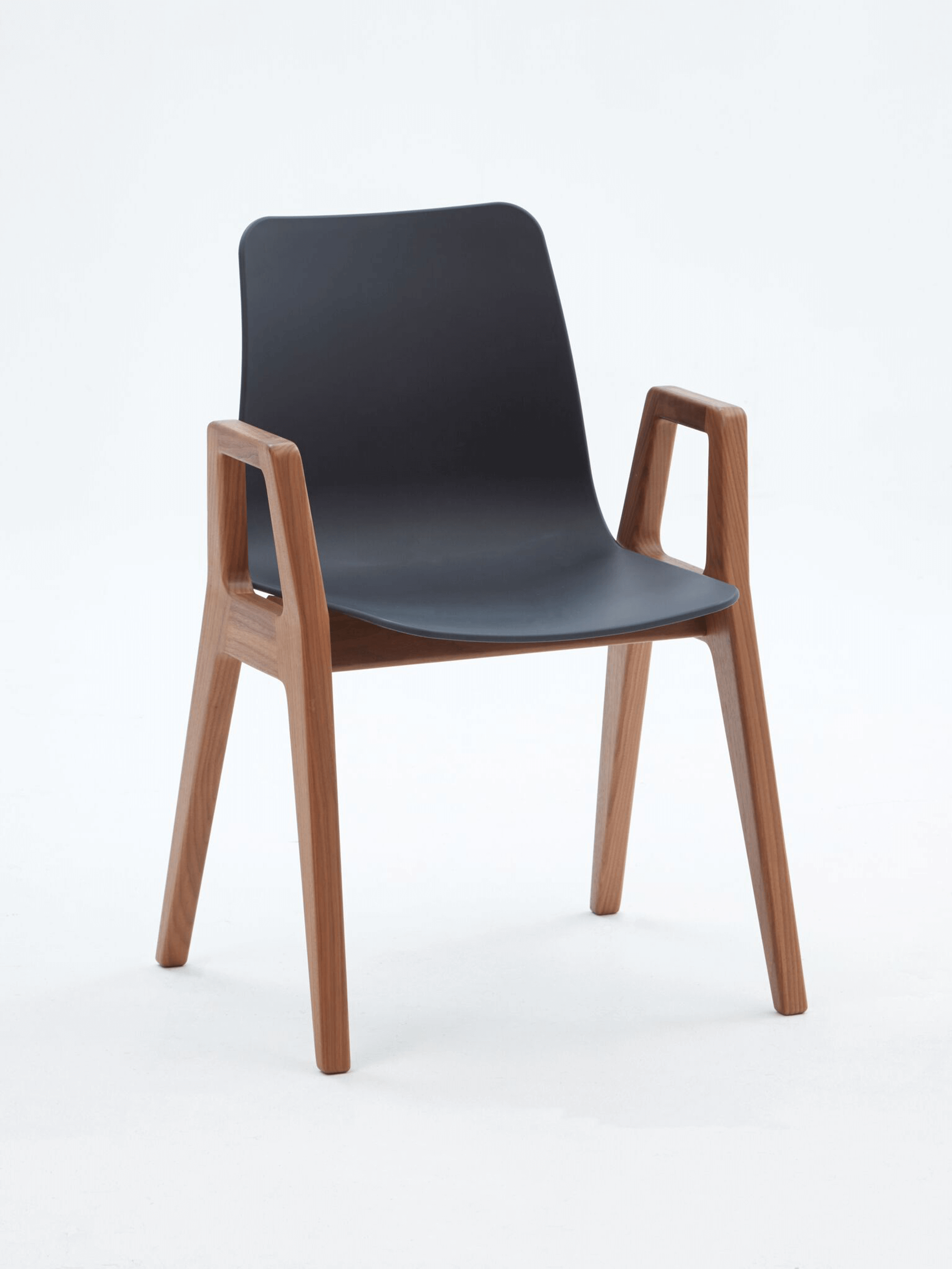 polly arm rest wood chair