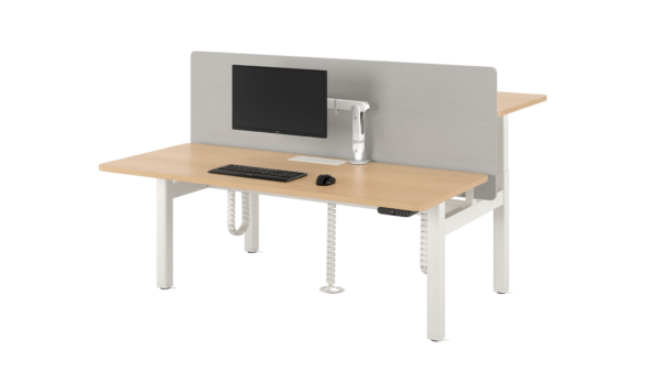 Nevi sit-to-stand desk wooden top