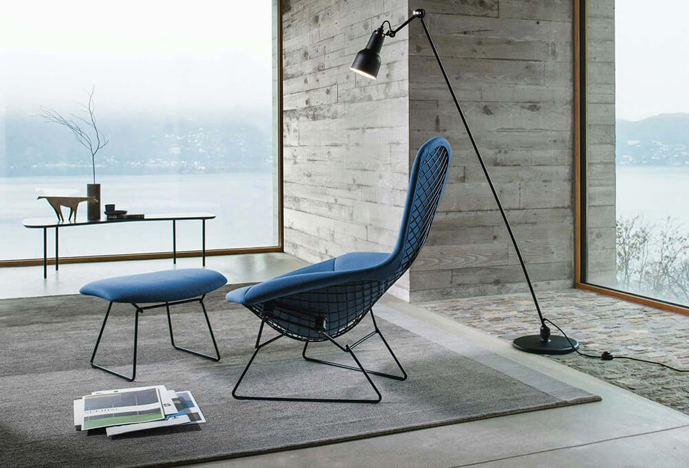 bertoia bird chair at luxury home