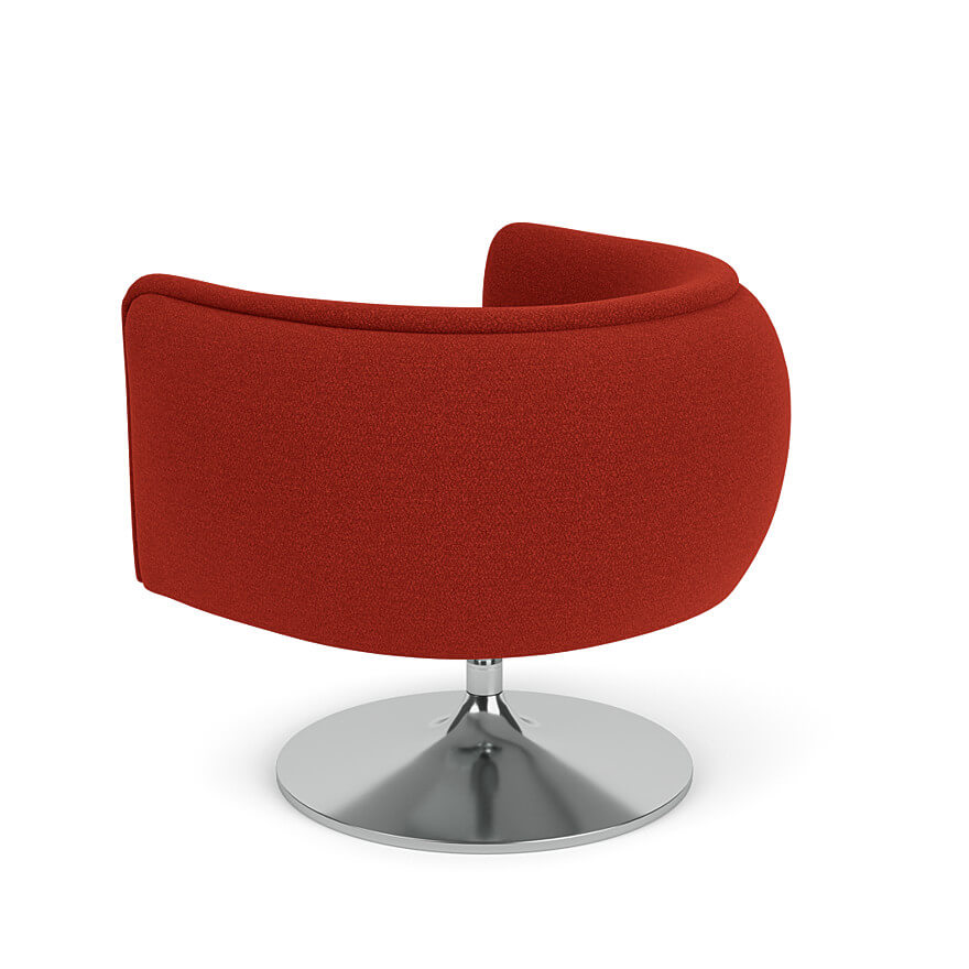 D'Urso Swivel Chair by Knoll in red back
