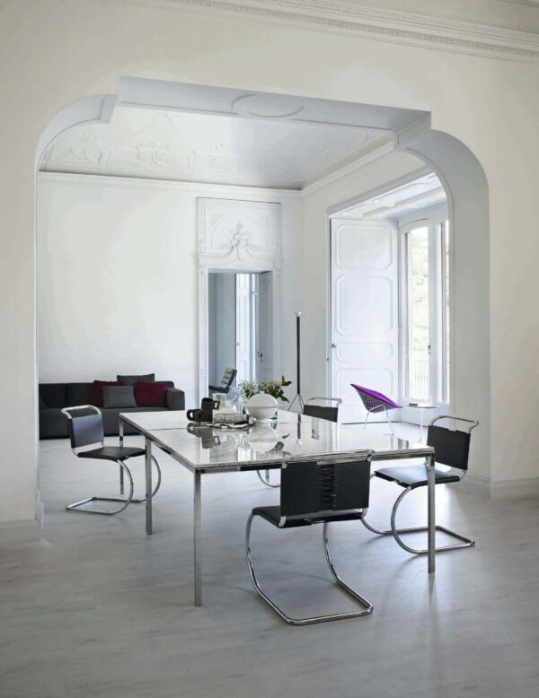 Florence Knoll Dining Table in a modern living room