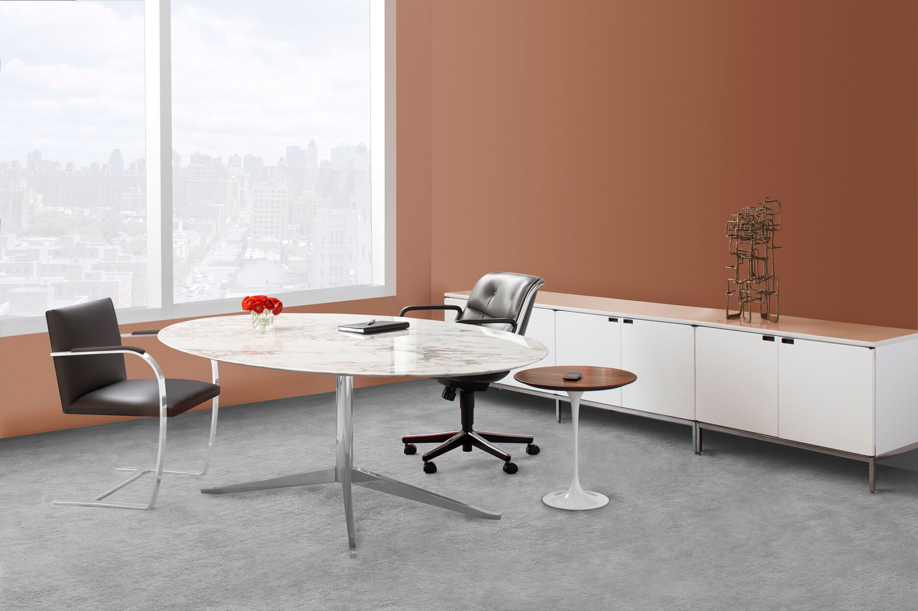 Florence Knoll desk in an office