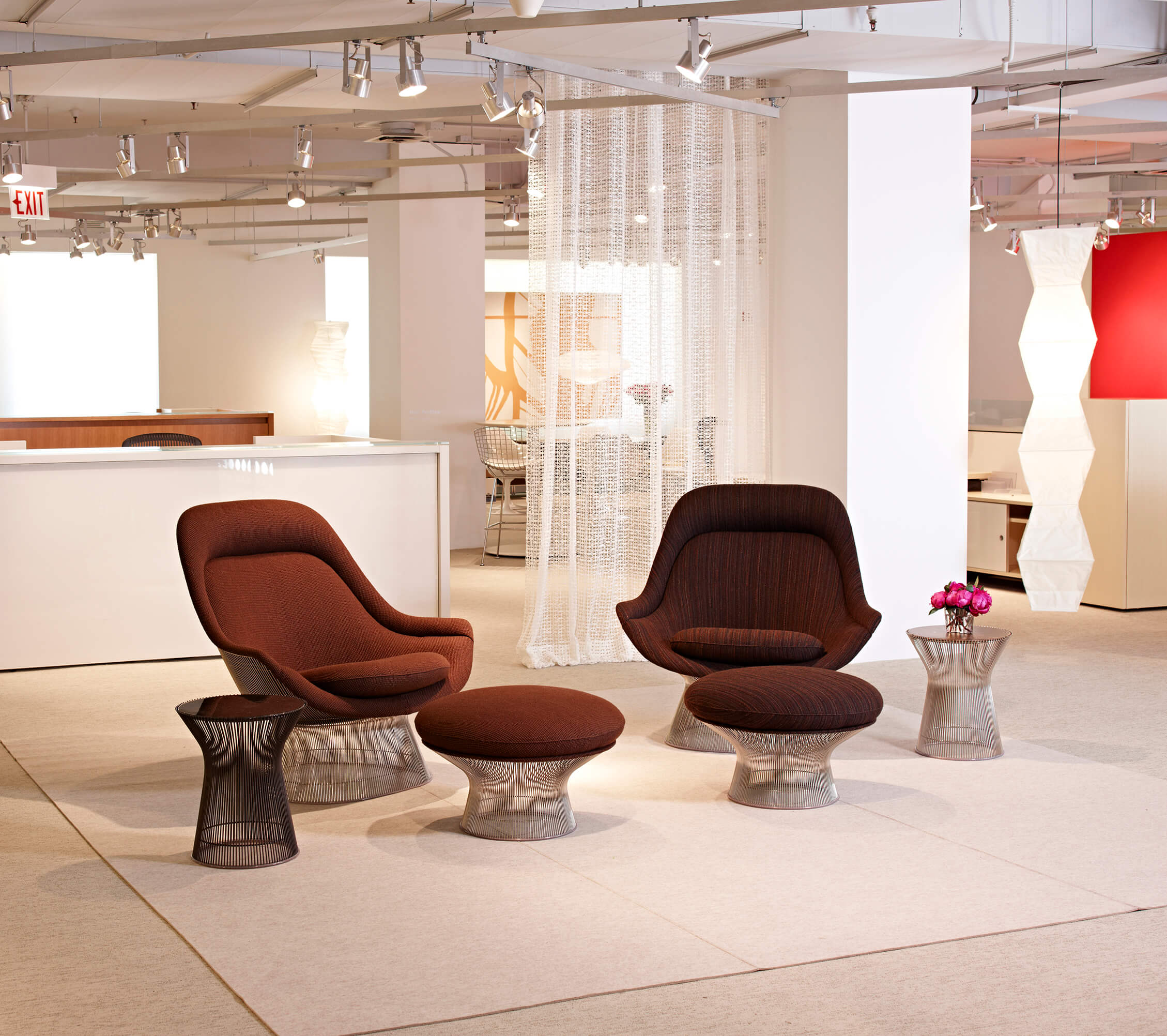 Platner Easy Lounge Chair in a reception