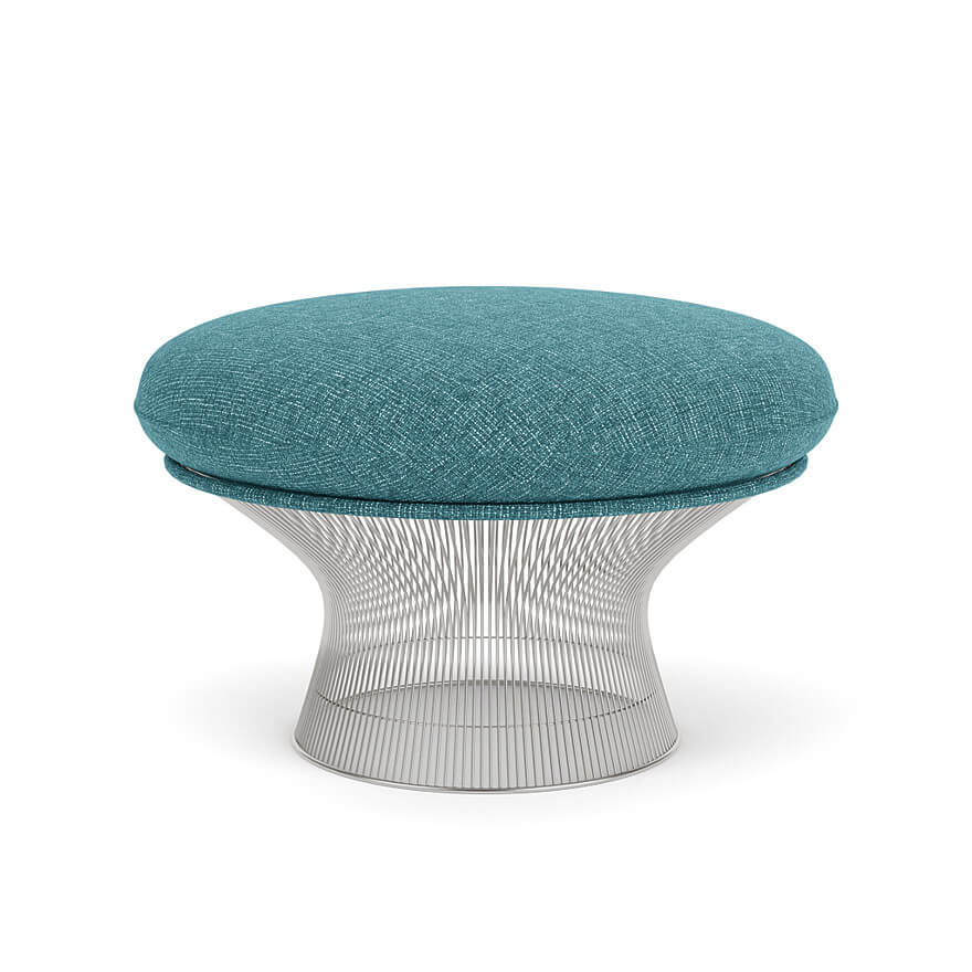 Platner Ottoman fabric in a white background