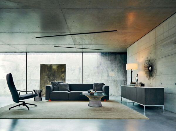 Platner Side Table at a modern living room design
