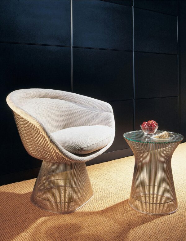 Platner Side Table at an office reception design