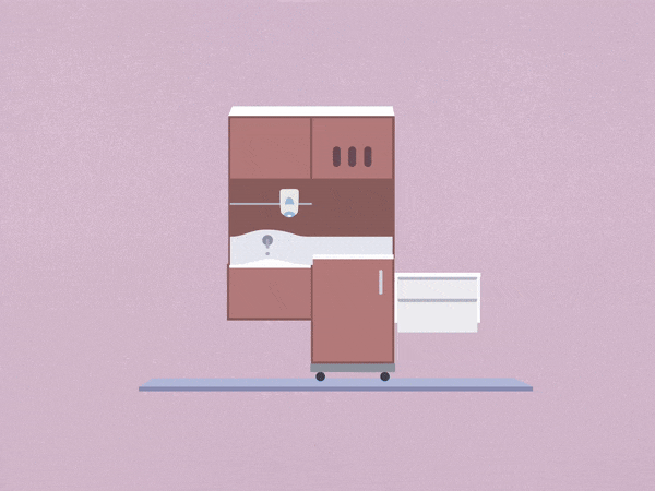 ergonomic medical furniture animation