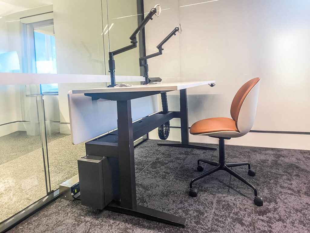 Royal Bank of Canada office sit to stand workstation