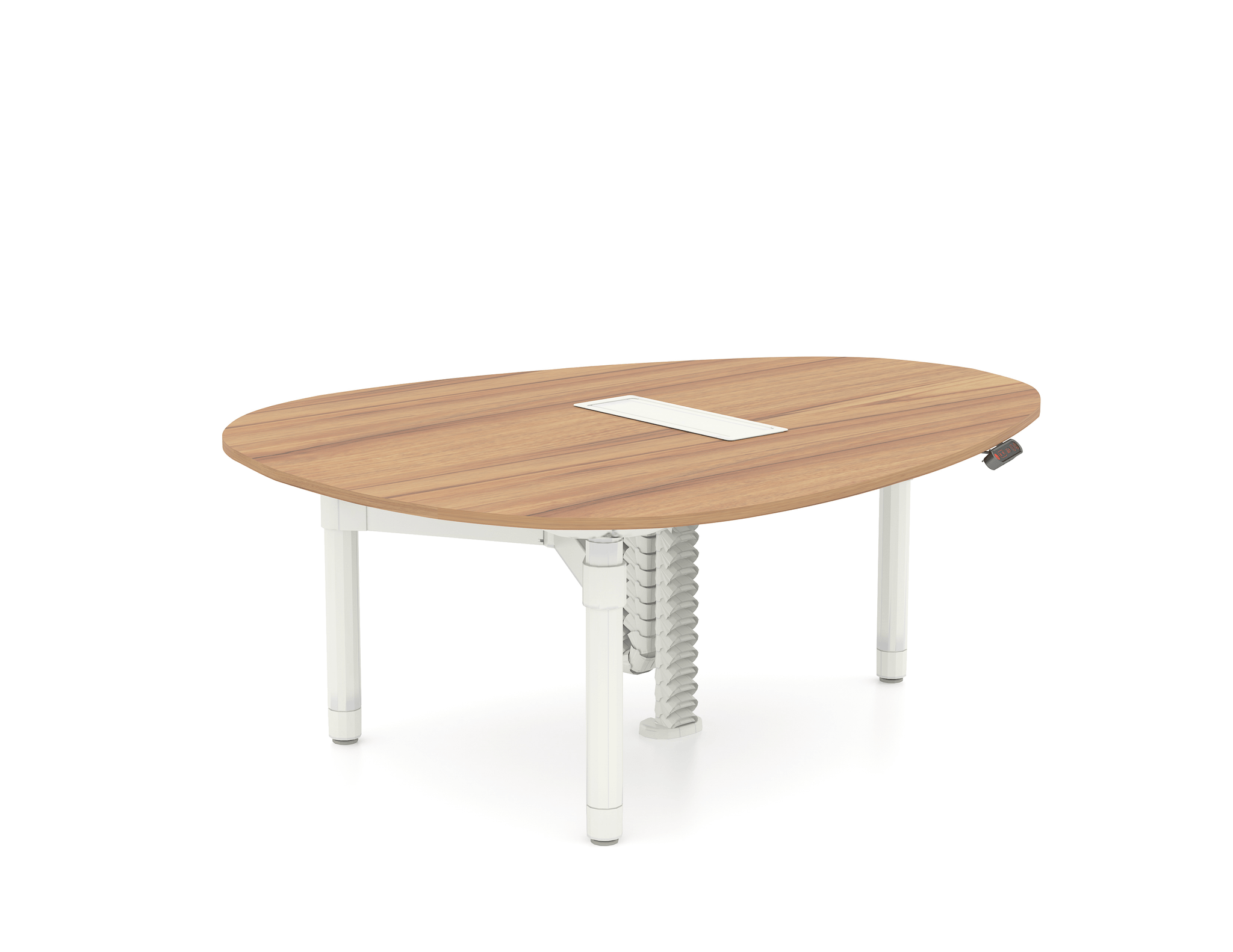 shift level table sit to stand with wooden top