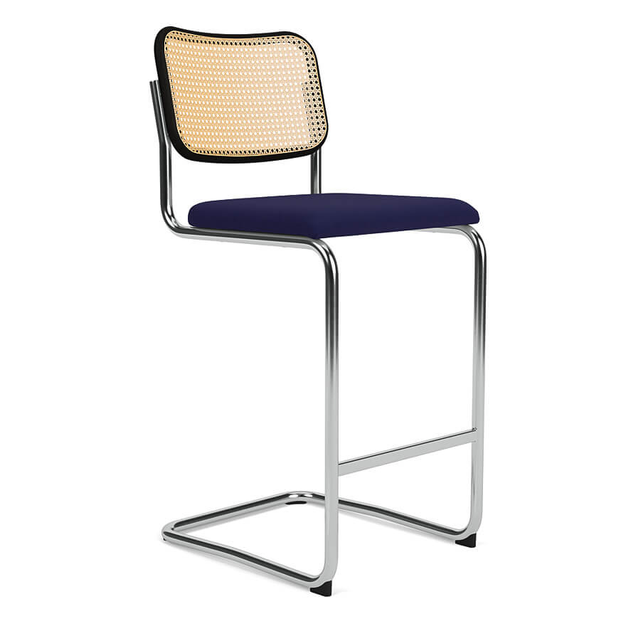 Cesca Stool Chair with blue seat