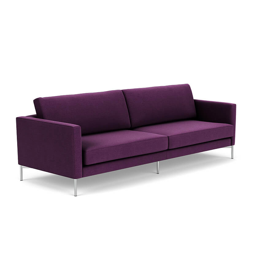 Divina Sofa in purple colour with white background