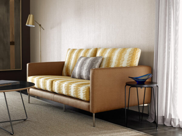Divina Sofa two seats with colored fabric
