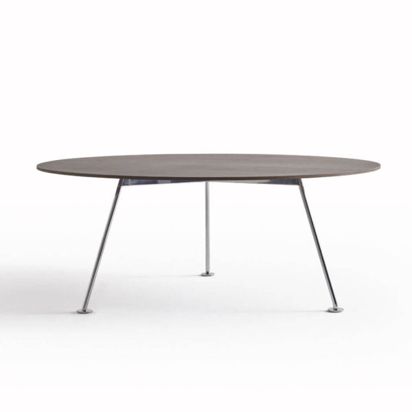 Grasshopper Dining Table round with wood top
