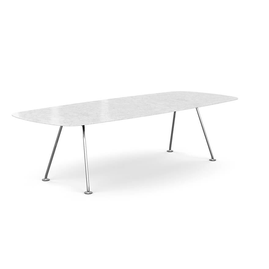 grasshopper Rectangular Dining Table with white marble top