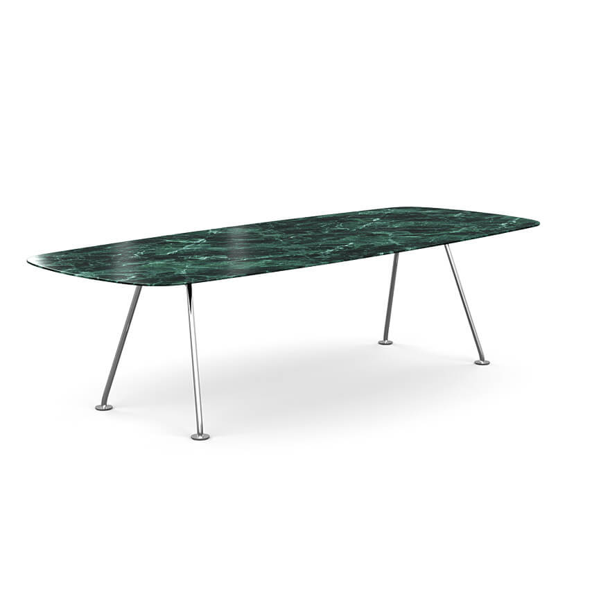 grasshopper Rectangular Dining Table with dark marble top