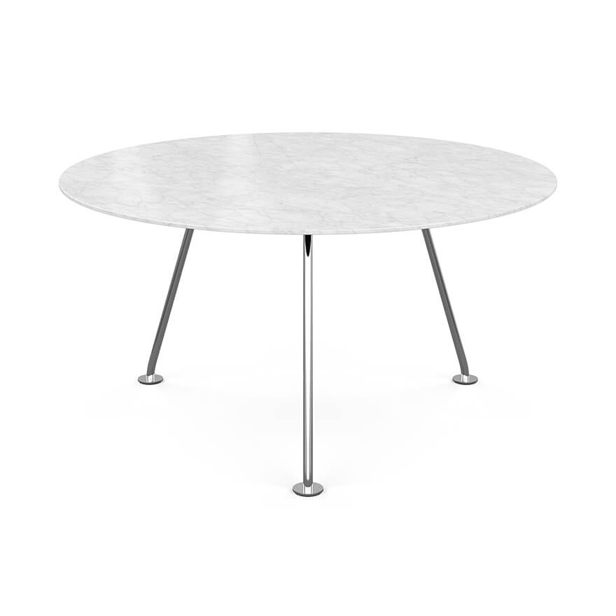 Grasshopper Dining Table reound with white marble