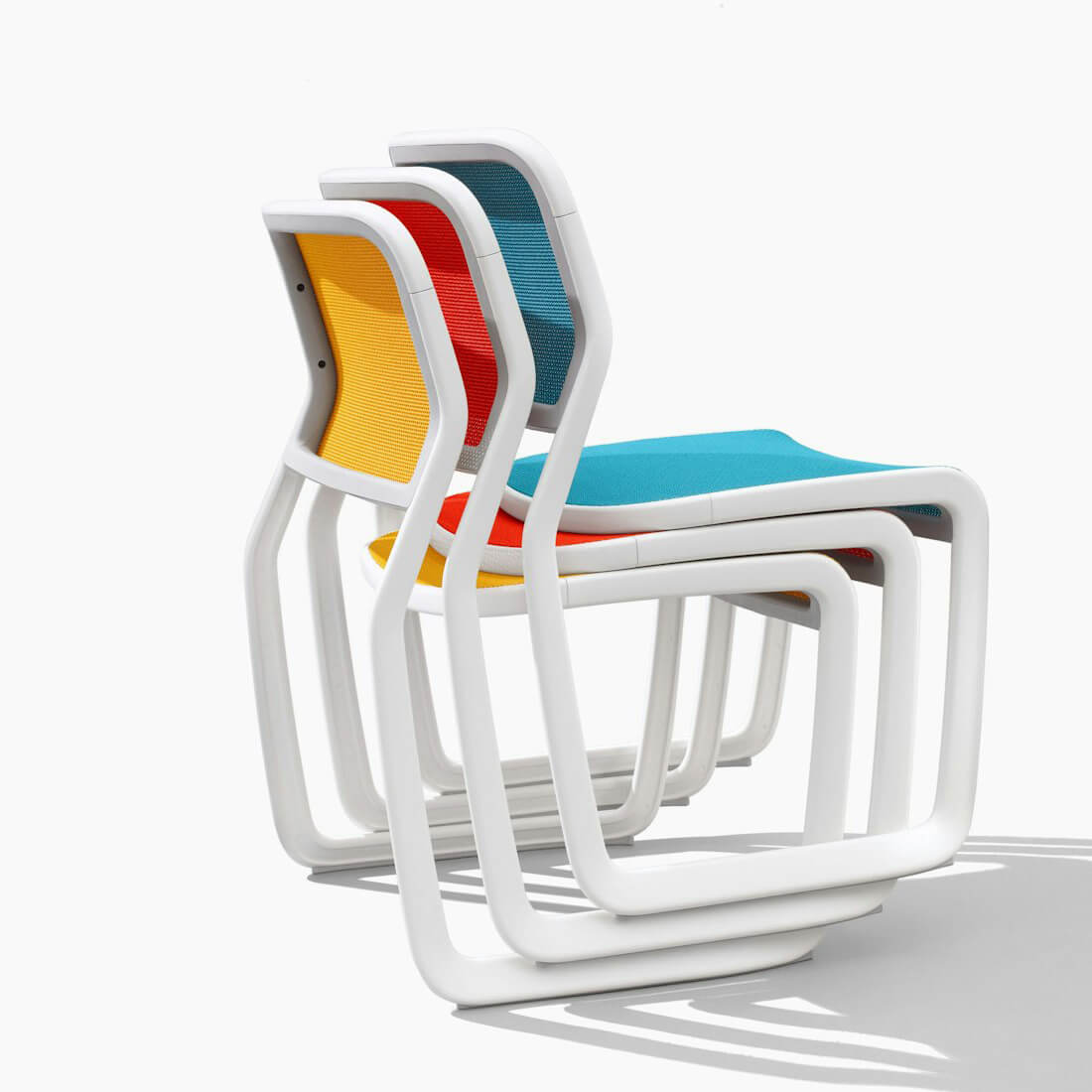 Newson Aluminum Stacked Chairs in bright colours