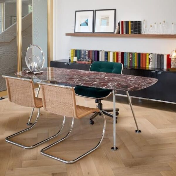 grasshopper Rectangular Dining Table with black marble top