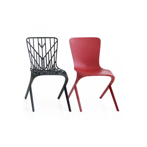 Washington Skeleton Side Chair with and without seat covers