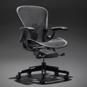 aeron chair onyx with black background