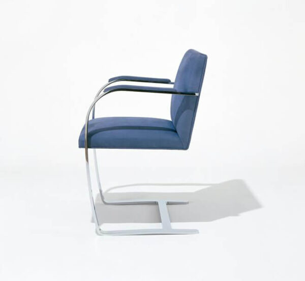 brno flat bar side chair side in blue colour