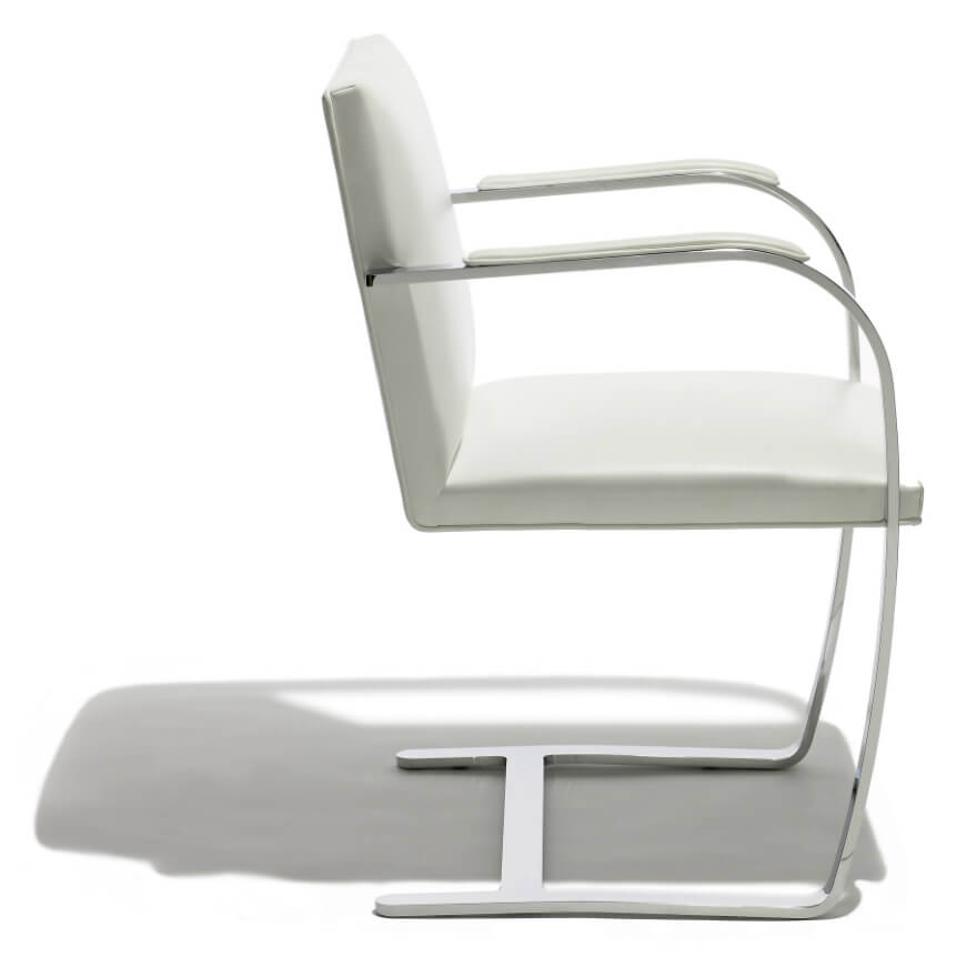 brno flat bar side chair side in white colour