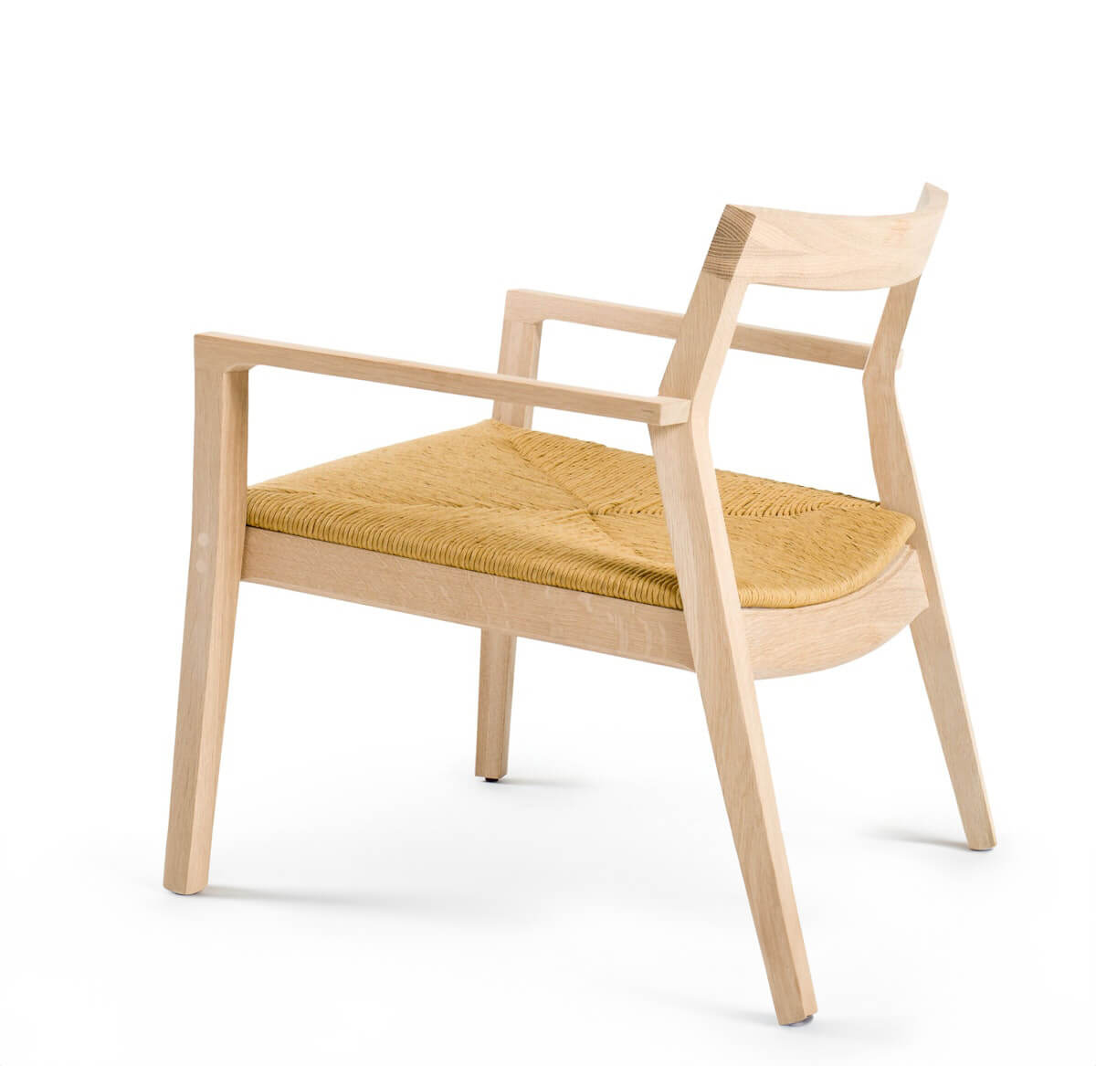 Krusin Wooden Lounge Chair back in white wood
