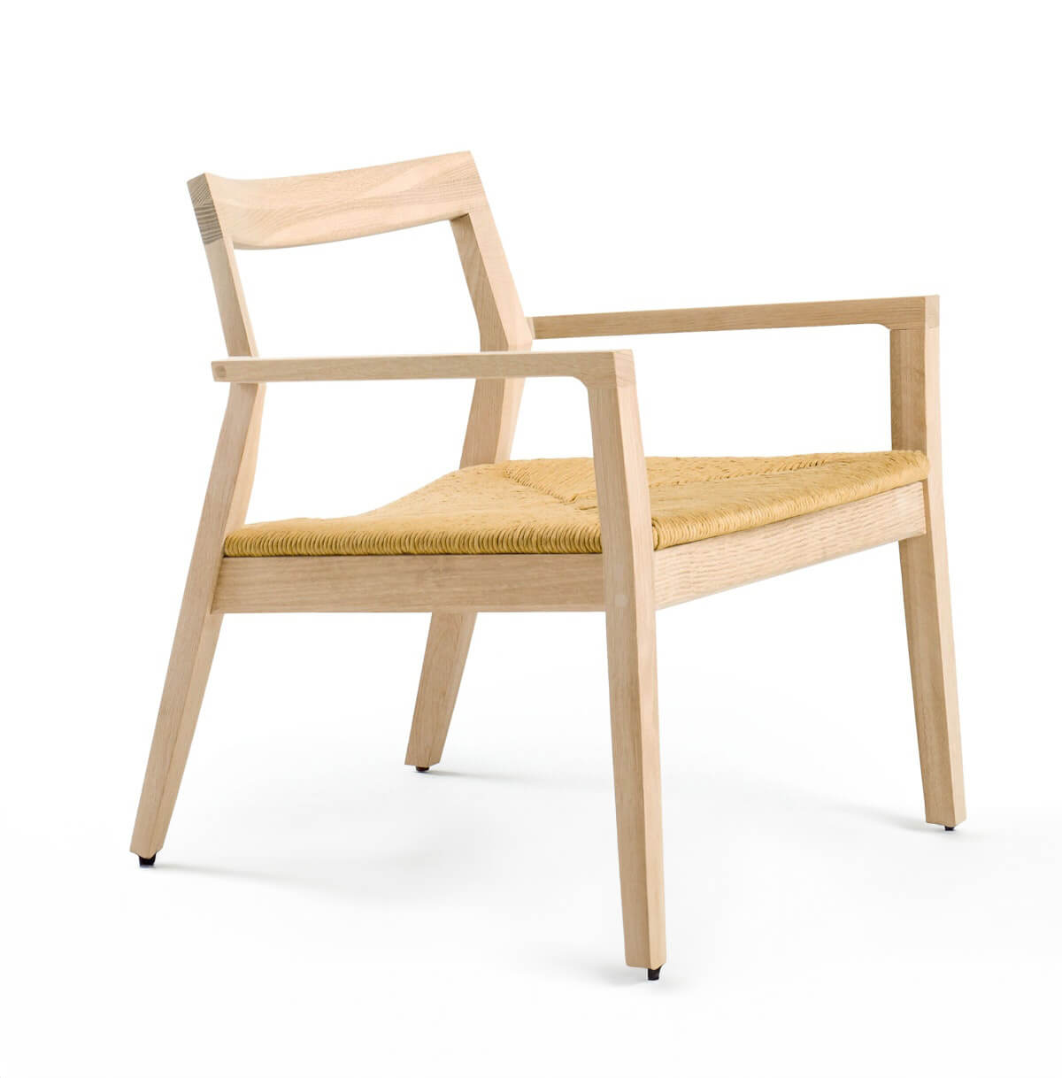 Krusin Wooden Lounge Chair front with white wood